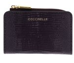 COCCINELLE Metallic Lizard Credit Card Holder Prune COCCINELLE Metallic Lizard Credit Card Holder Prune