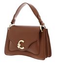 COCCINELLE C-Me Grained Leather Handbag Cognac