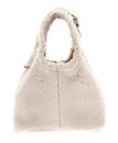 COCCINELLE C-Easy Synthetic Fur Handbag Natural / Rosette