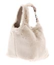 COCCINELLE C-Easy Synthetic Fur Handbag Natural / Rosette