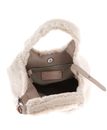 COCCINELLE C-Easy Synthetic Fur Handbag Natural / Rosette