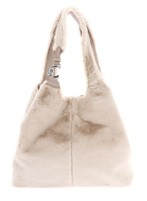 COCCINELLE C-Easy Synthetic Fur Shopper Natural / Rosette