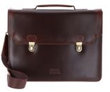 BUCKLE & SEAM Notes Briefcase Brown / Dot