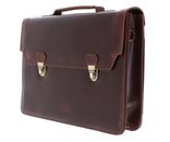 BUCKLE & SEAM Notes Briefcase Brown / Dot