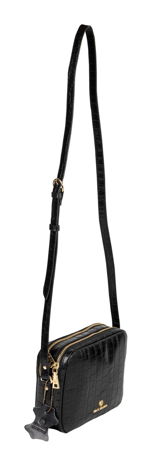Marc Picard Croco Shoulder Bag S Black Marc Picard Croco Shoulder Bag S Black