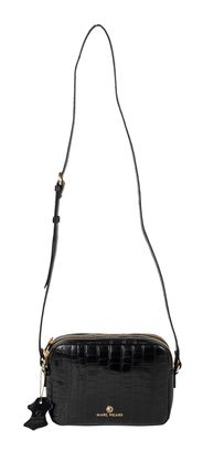 Marc Picard Croco Shoulder Bag S Black