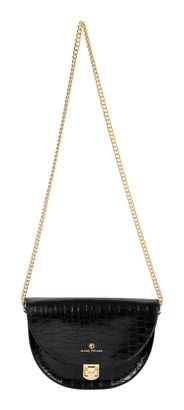 Marc Picard Croco Shoulder Bag Moon Black