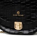 Marc Picard Croco Shoulder Bag Moon Black Marc Picard Croco Shoulder Bag Moon Black