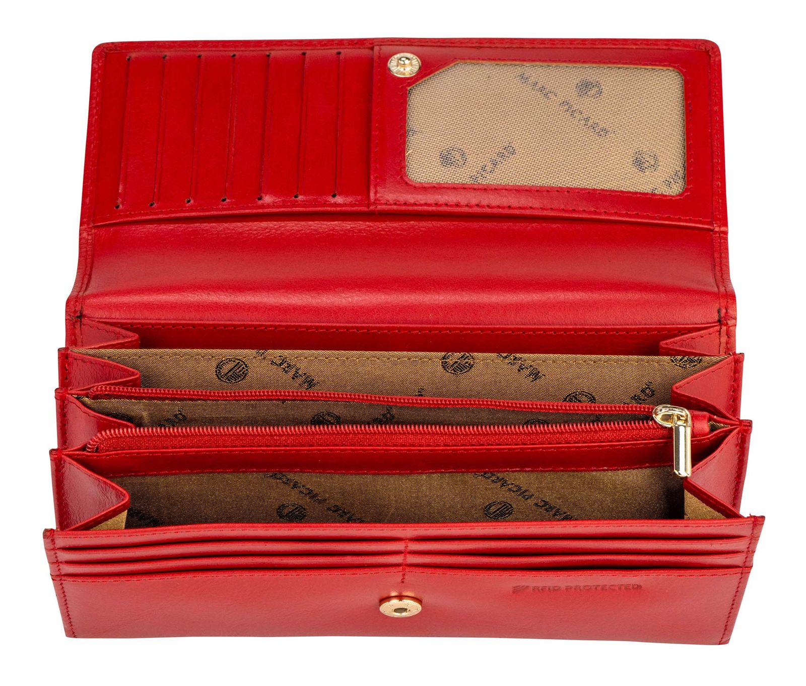 Marc Picard Firenze Wallet with Flap L Red Marc Picard Firenze Wallet with Flap L Red