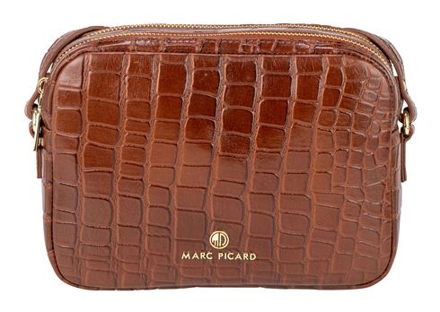 Marc Picard Croco Shoulder Bag S Cognac