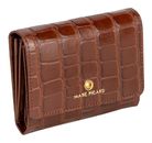 Marc Picard Croco Wallet with Flap S Cognac