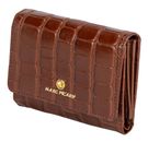 Marc Picard Croco Wallet with Flap S Cognac