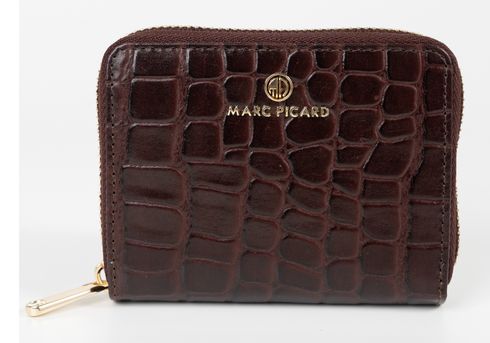 Marc Picard Croco Zip Wallet S Brown