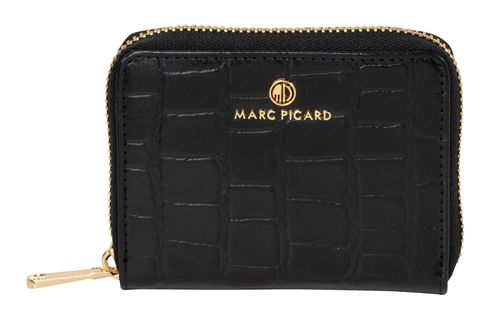 Marc Picard Croco Zip Wallet S Black