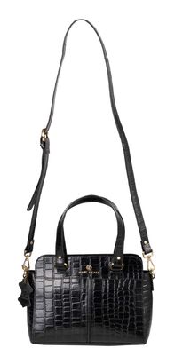 Marc Picard Croco Shoulder Bag M Black