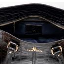 Marc Picard Croco Shoulder Bag M Black