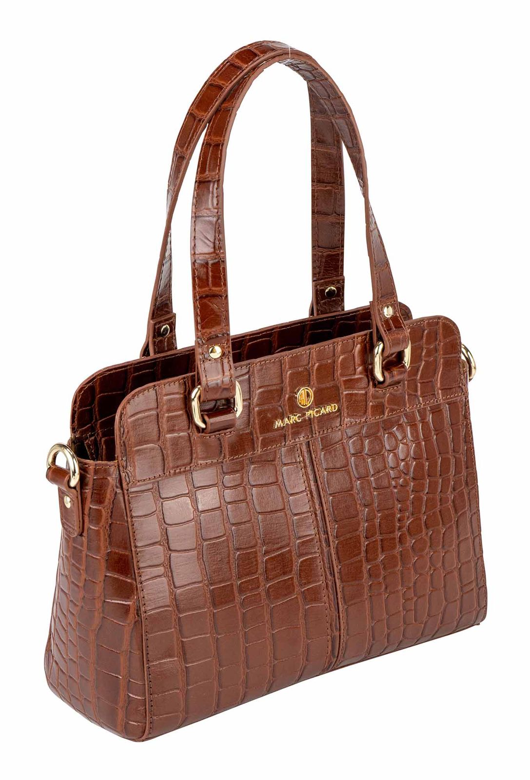 Marc Picard Croco Shoulder Bag M Cognac Marc Picard Croco Shoulder Bag M Cognac