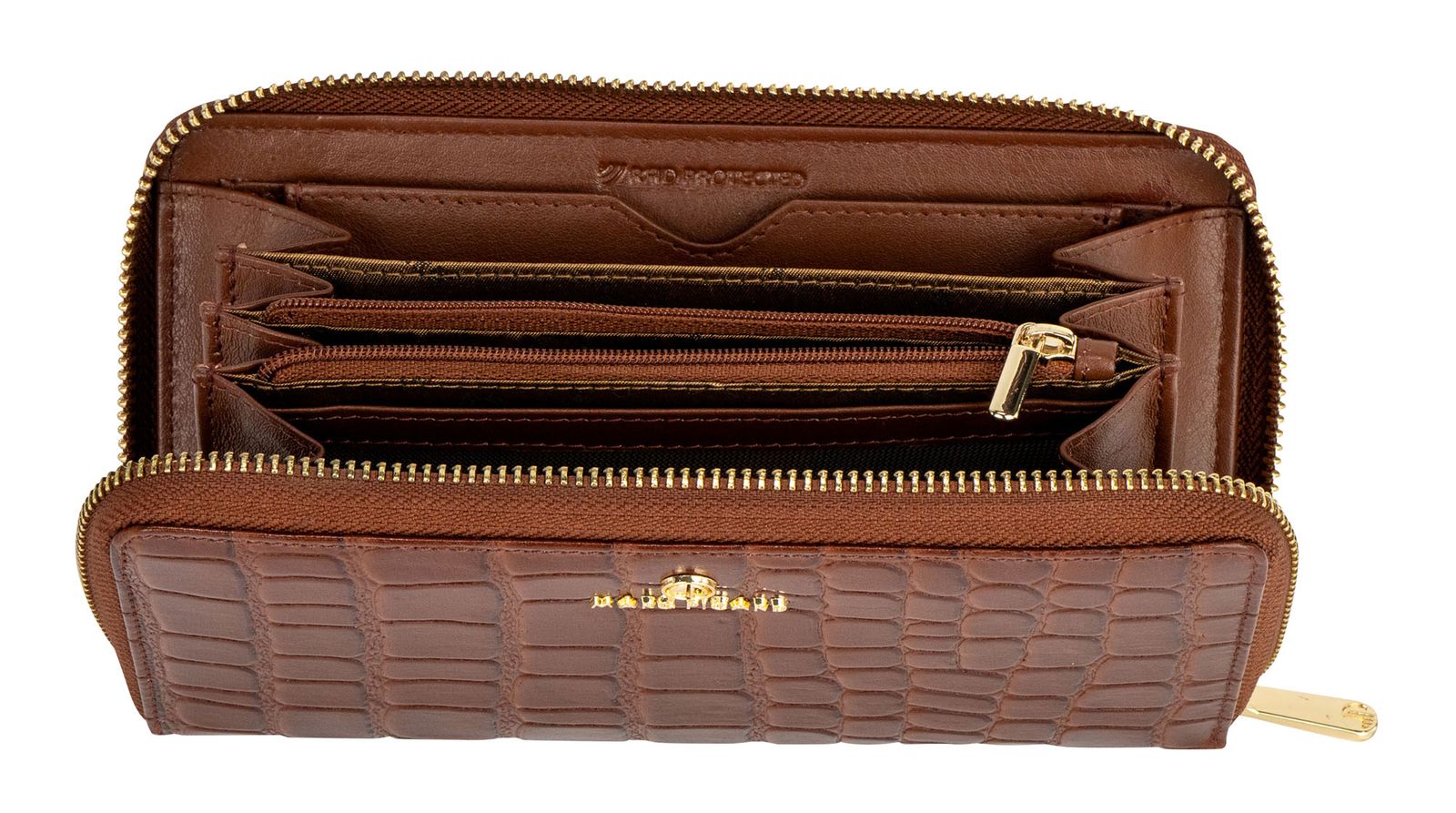 Marc Picard Croco Zip Wallet L Cognac Marc Picard Croco Zip Wallet L Cognac