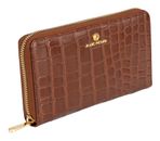 Marc Picard Croco Zip Wallet L Cognac