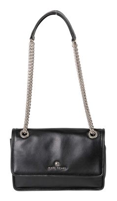 Marc Picard Umbria Shoulder Bag with Metal Strap Black