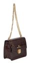 Marc Picard Croco Shoulder Bag with Lock Brown Marc Picard Croco Shoulder Bag with Lock Brown