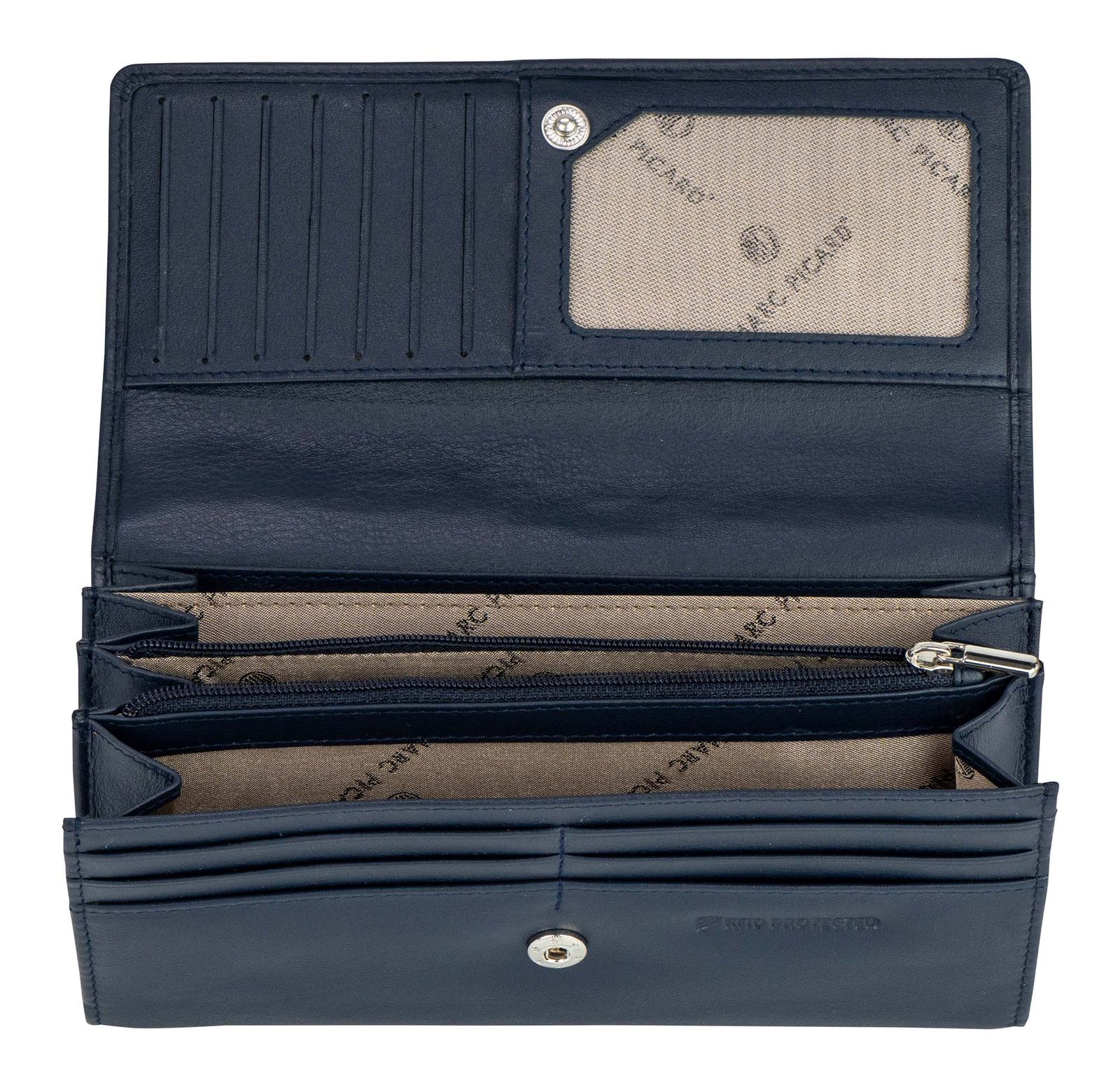 Marc Picard Umbria Wallet with Flap L Navy Marc Picard Umbria Wallet with Flap L Navy