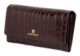 Marc Picard Croco Wallet with Flap L Brown