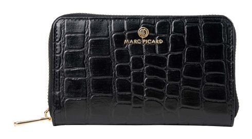 Marc Picard Croco Zip Wallet M Black