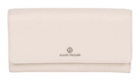 Marc Picard Maremma Wallet with Flap L Cream White