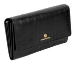 Marc Picard Croco Wallet with Flap L Black