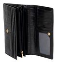 Marc Picard Croco Wallet with Flap L Black