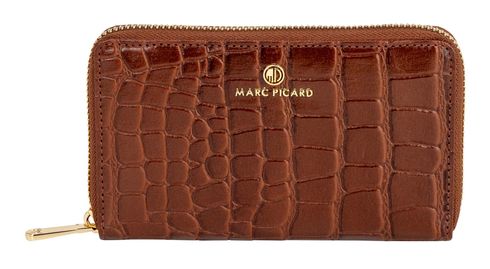 Marc Picard Croco Zip Wallet M Cognac
