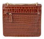 Marc Picard Croco Shoulder Bag with Lock Cognac Marc Picard Croco Shoulder Bag with Lock Cognac