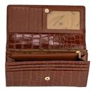 Marc Picard Croco Wallet with Flap L Cognac Marc Picard Croco Wallet with Flap L Cognac