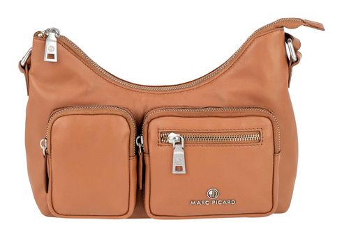 Marc Picard Maremma Shoulder Bag with Front Pockets Cognac