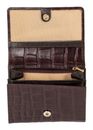 Marc Picard Croco Wallet with Flap S Brown Marc Picard Croco Wallet with Flap S Brown