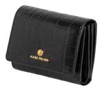 Marc Picard Croco Wallet with Flap S Black Marc Picard Croco Wallet with Flap S Black