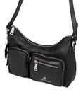 Marc Picard Maremma Shoulder Bag with Front Pockets Black Marc Picard Maremma Shoulder Bag with Front Pockets Black