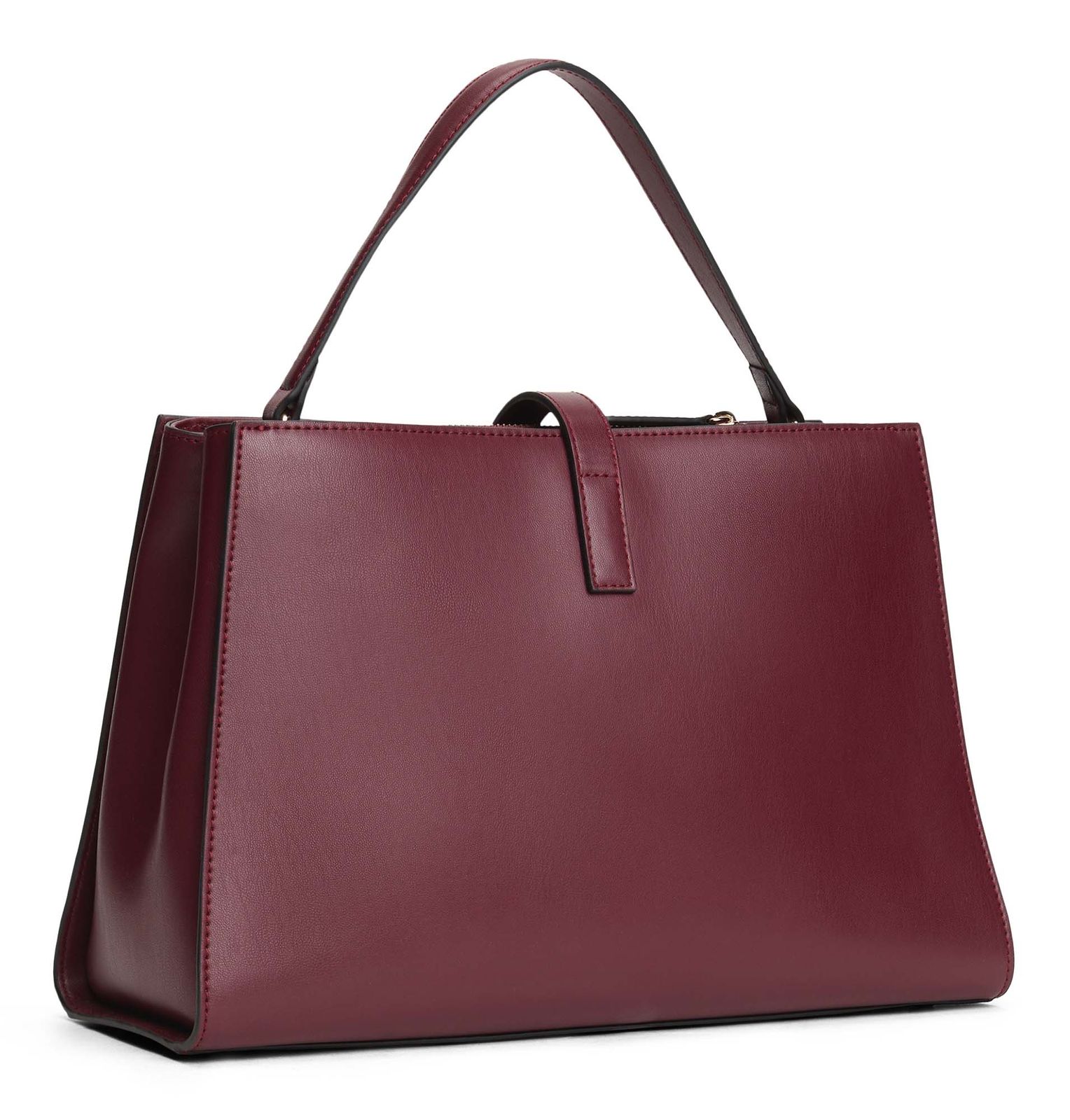 TOMMY HILFIGER TH Libre Medium Satchel Deep Rouge TOMMY HILFIGER TH Libre Medium Satchel Deep Rouge