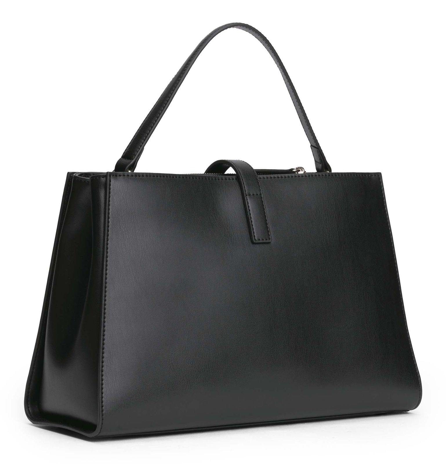 TOMMY HILFIGER TH Libre Medium Satchel Black TOMMY HILFIGER TH Libre Medium Satchel Black