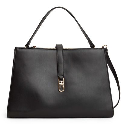 TOMMY HILFIGER TH Libre Medium Satchel Black