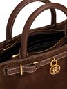 TOMMY HILFIGER American Icon Mini Tote Bag Suede Le Legacy Brown