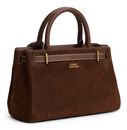 TOMMY HILFIGER American Icon Mini Tote Bag Suede Le Legacy Brown