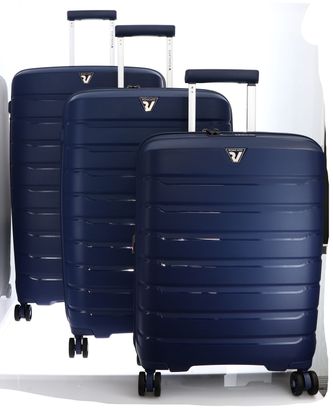 RONCATO B-Flying 4 W Trolley Exp (L + M + C) Blu Notte