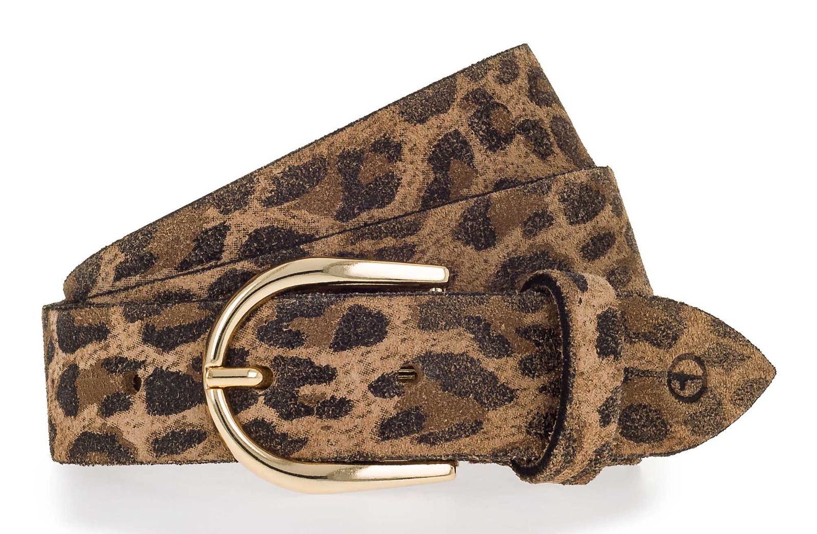 Tamaris Leather Belt W80 Taupe - Dark Brown