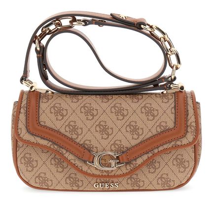GUESS Dea Crossbody Flap Latte Logo
