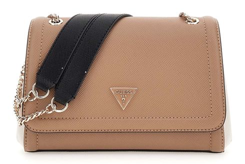 GUESS Noelle II Convertible Xbody Flap Bag Tan Multi
