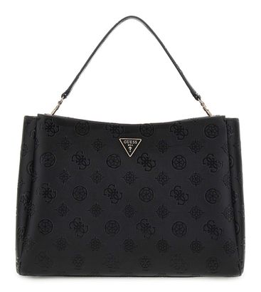 GUESS Tisha Girlfriend Satchel Black Logo GUESS Tisha Girlfriend Satchel Black Logo