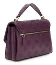GUESS Tisha Top Handle Flap Bag Wine Logo GUESS Tisha Top Handle Flap Bag Wine Logo