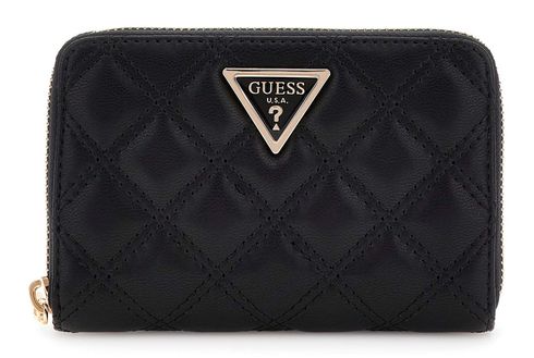 GUESS Giully II SLG Medium Zip Around Wallet M Black GUESS Giully II SLG Medium Zip Around Wallet M Black